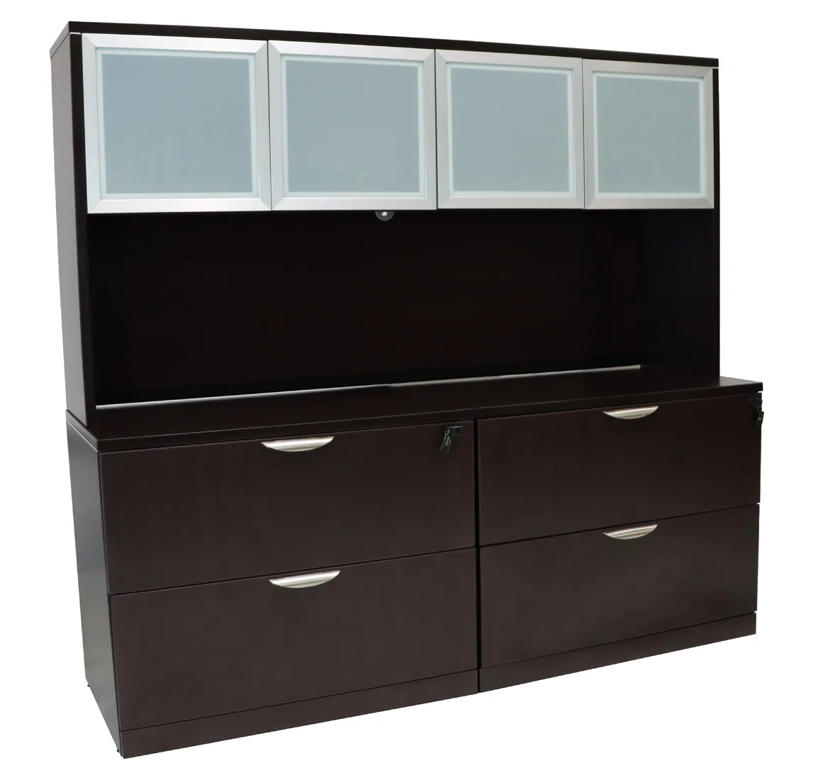 Lateral Filing Cabinet Credenza with Hutch