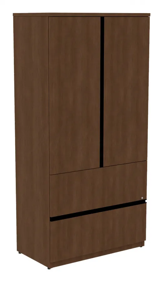 small vertical storage cabinet with lateral file drawers 17
