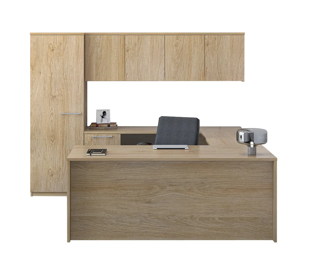 U Shaped Desk with Storage