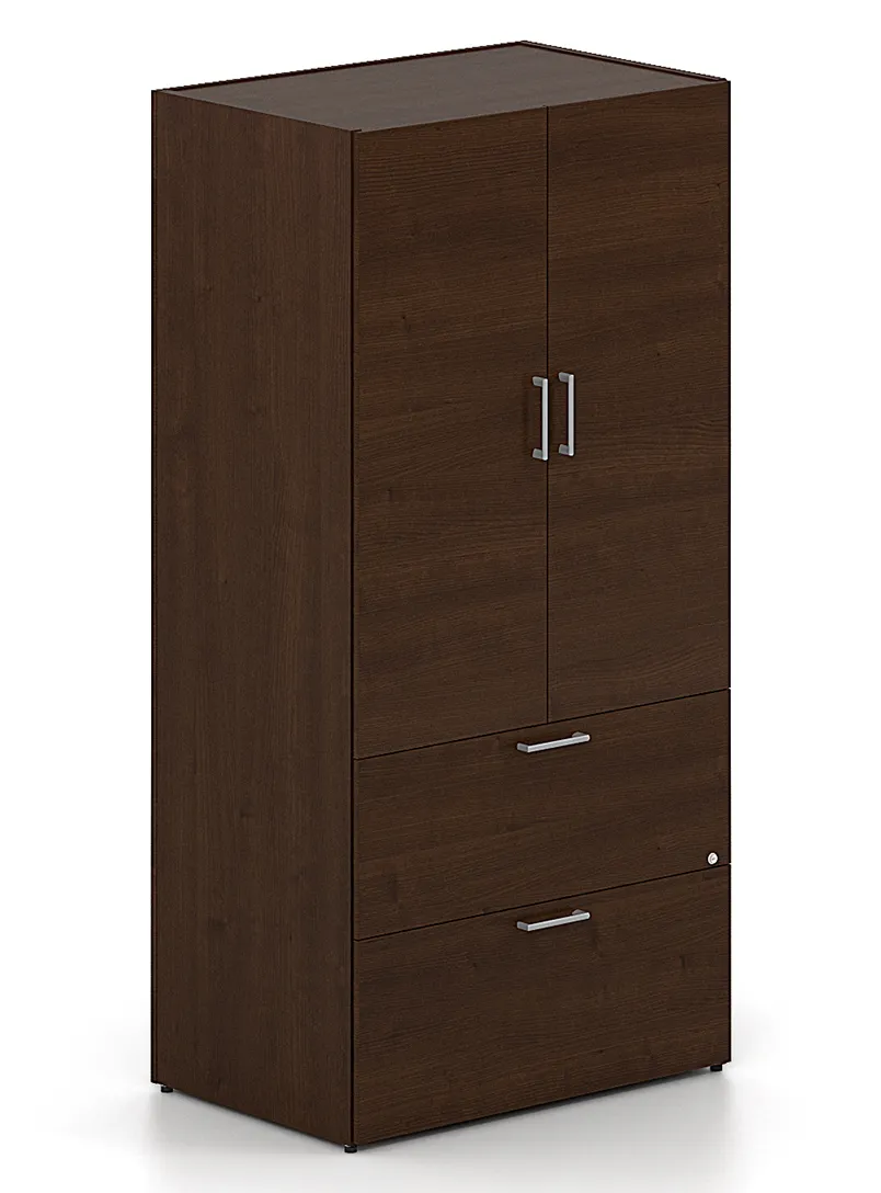 Vertical Storage Cabinet with Lateral File Drawers