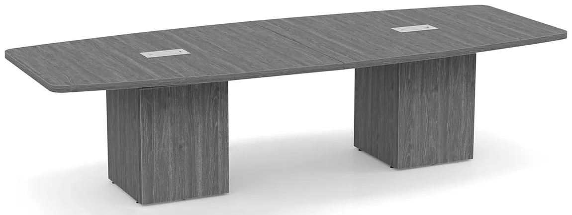 Boat Shaped Conference Table with Cube Base