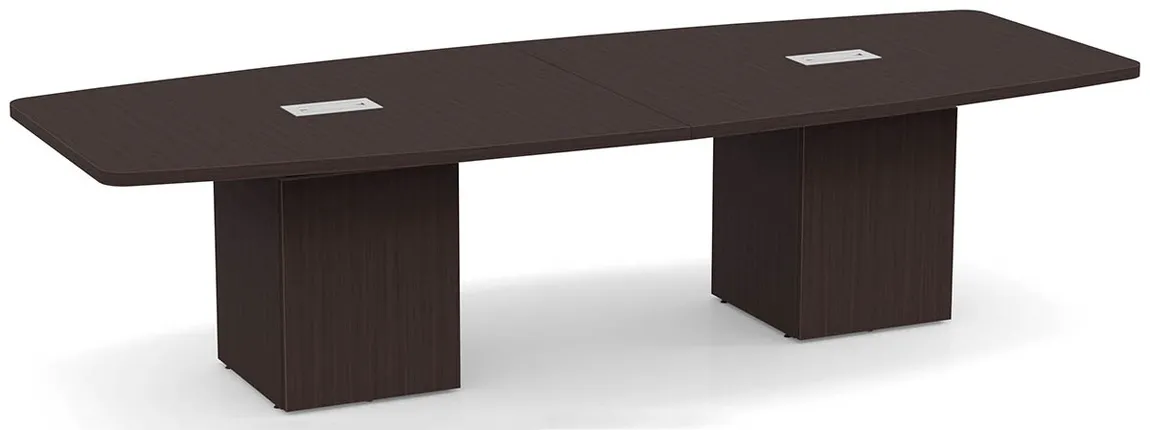Boat Shaped Conference Table with Cube Base