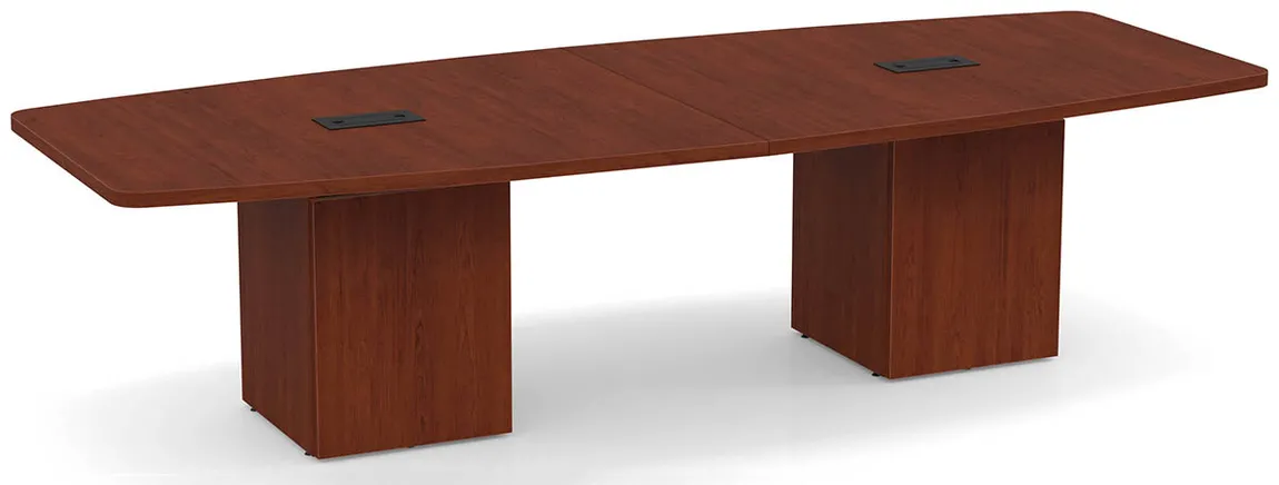 Boat Shaped Conference Table with Cube Base