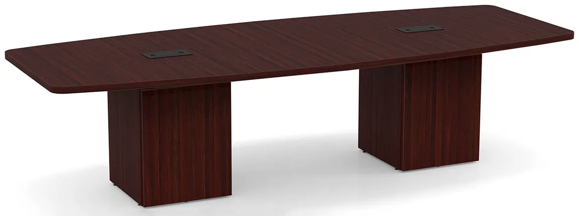 Boat Shaped Conference Table with Cube Base