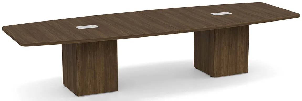Boat Shaped Conference Table with Cube Base