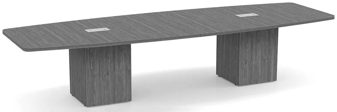 Boat Shaped Conference Table with Cube Base
