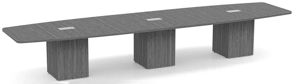 Boat Shaped Conference Table with Cube Base