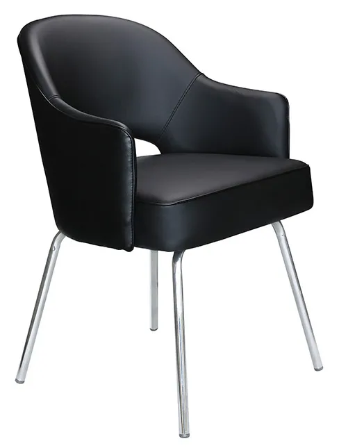 Vinyl Black Guest Chair