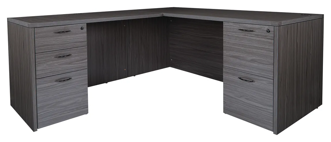 L Shaped Desk with Drawers
