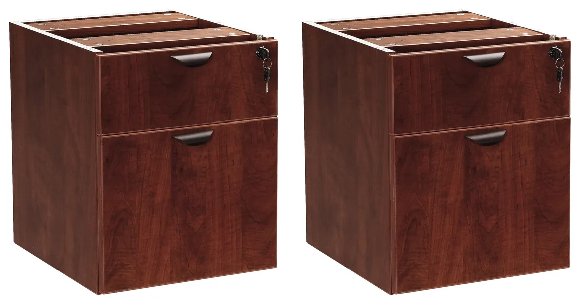 (2) 2 Drawer Hanging Pedestals for Boss Office Furniture
