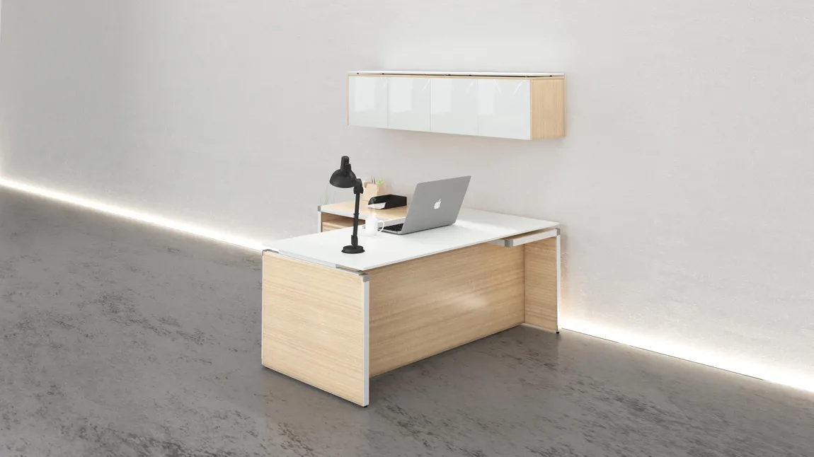 L Shaped Desk with Storage