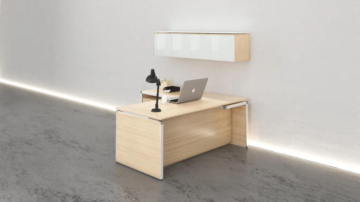 L Shaped Desk with Storage