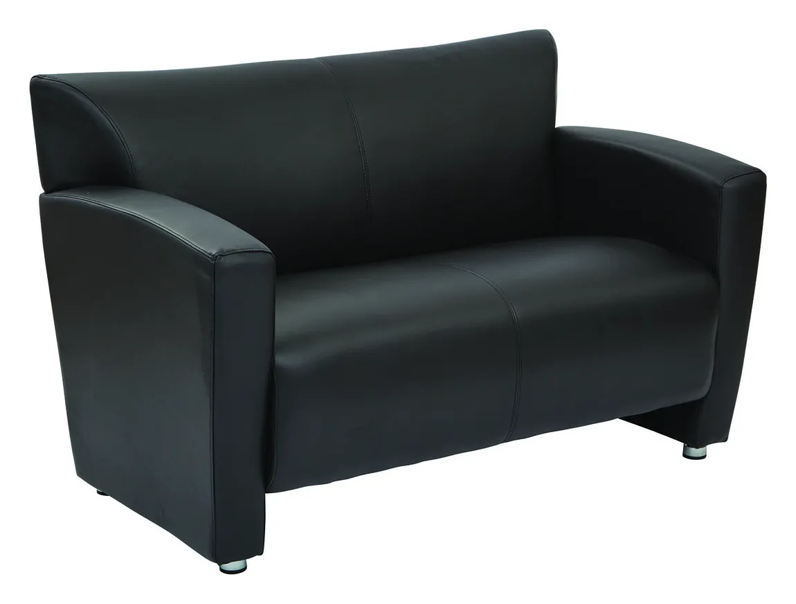 Faux Leather Loveseat