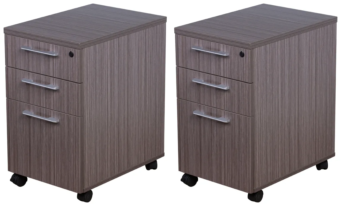 Pair of 3 Drawer Mobile Pedestals