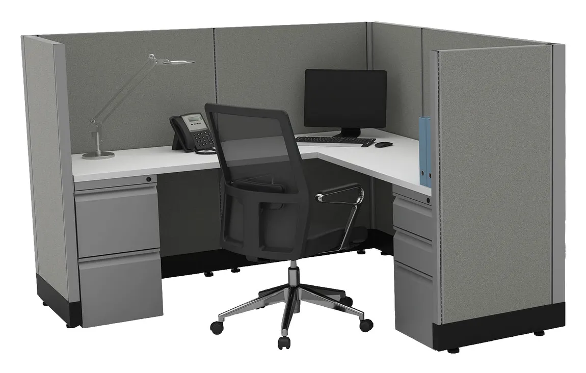 L Shaped Cubicle Workstation