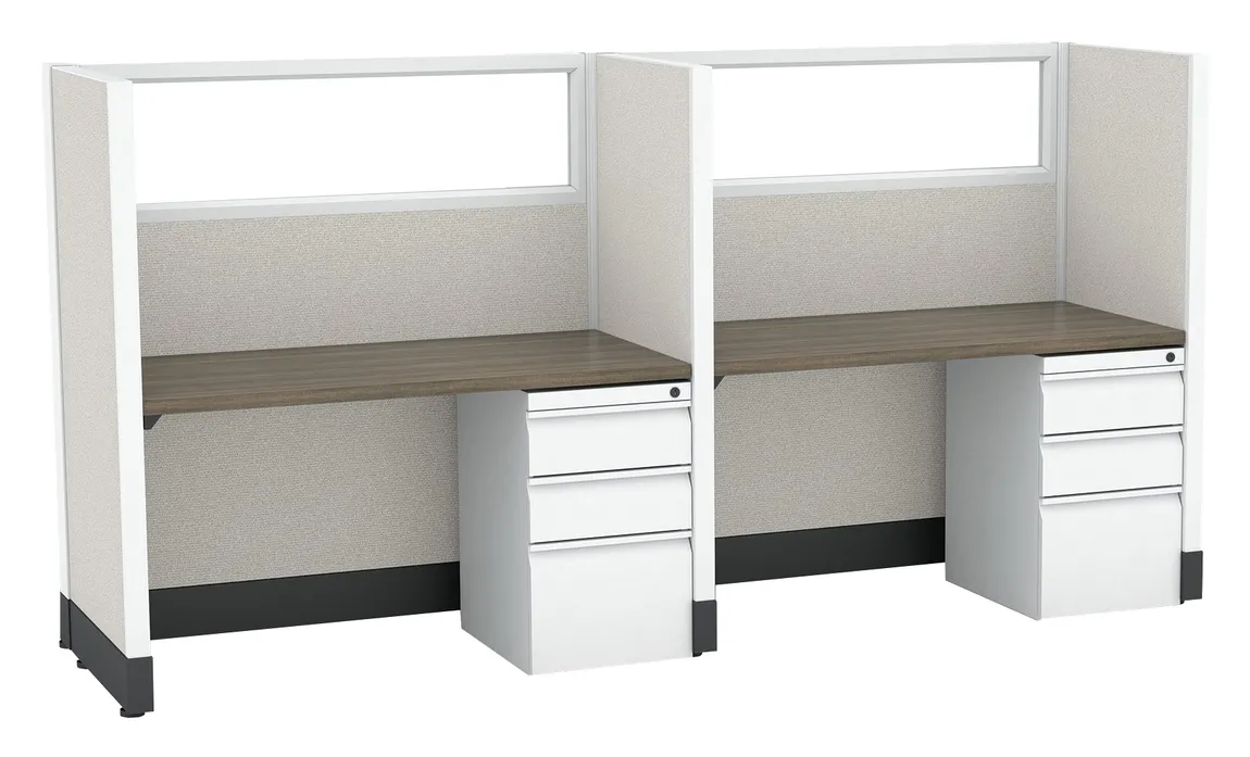 2 Person Call Center Cubicle with Power