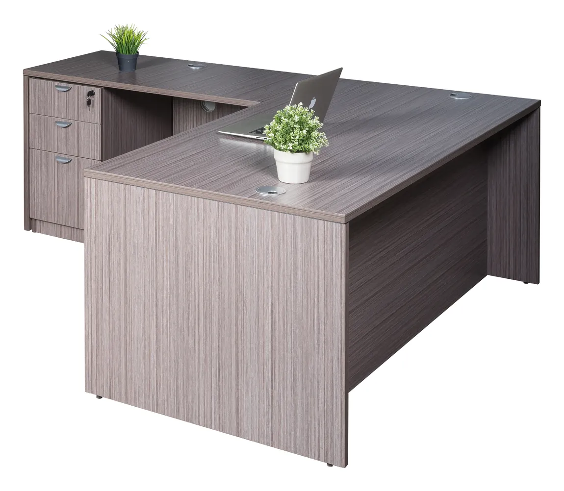 L Shaped Desk with Drawers