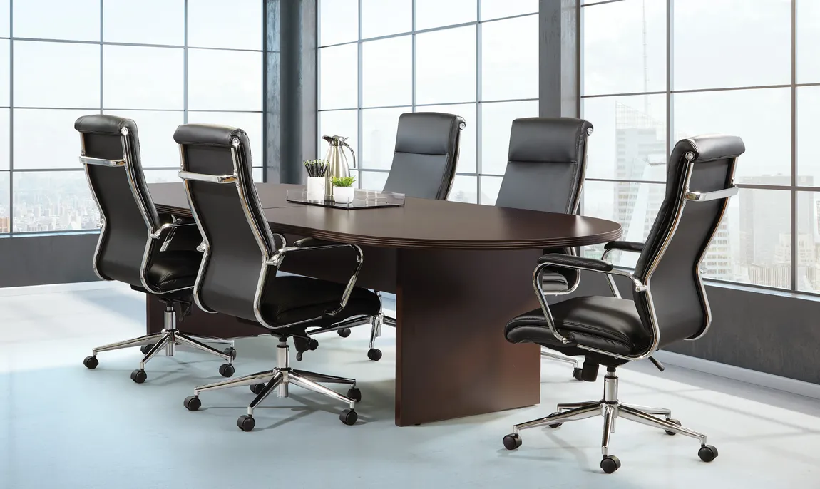 Racetrack Conference Table and Chairs Set