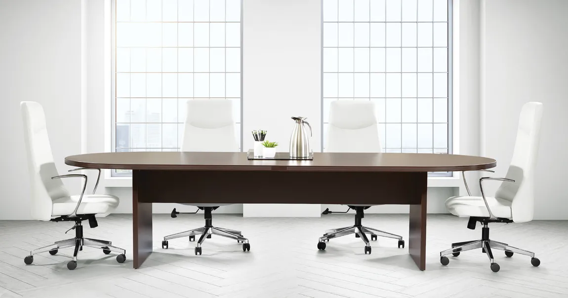 Racetrack Conference Table and Chairs Set
