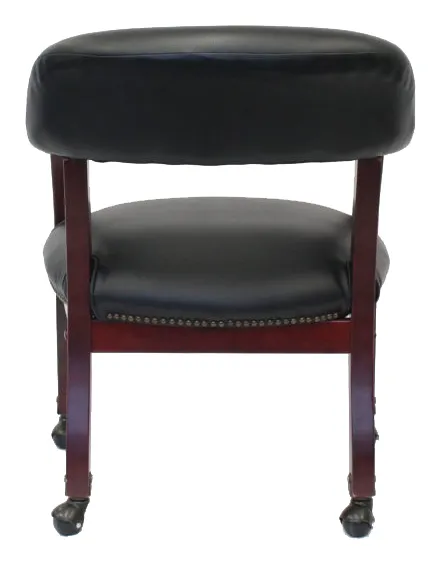 Wood Frame Guest Chair on Wheels