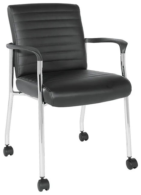 Vinyl Guest Chair with Wheels