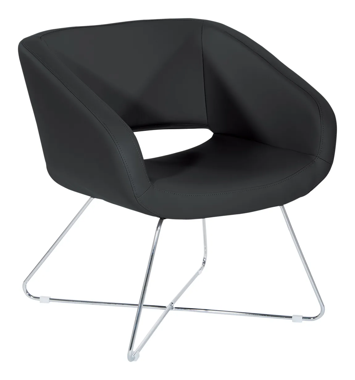 Accent Chair with Chrome Base