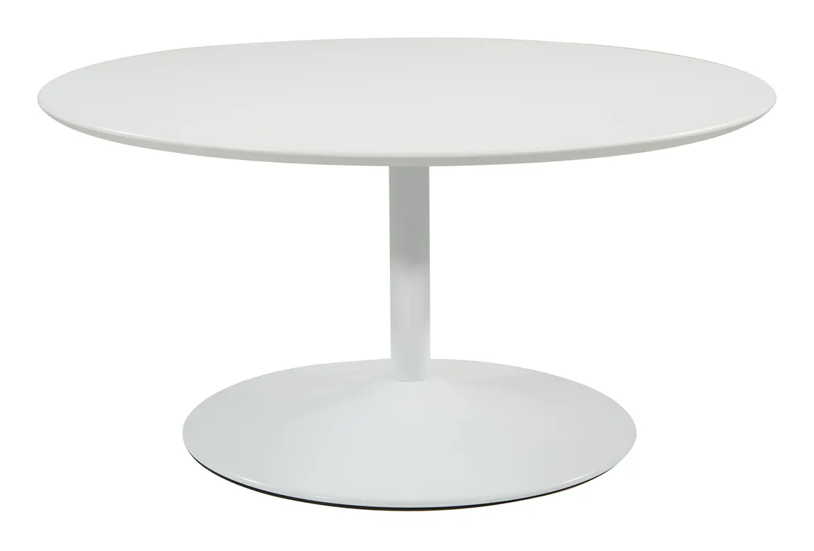 Modern Coffee Table with Metal Pedestal