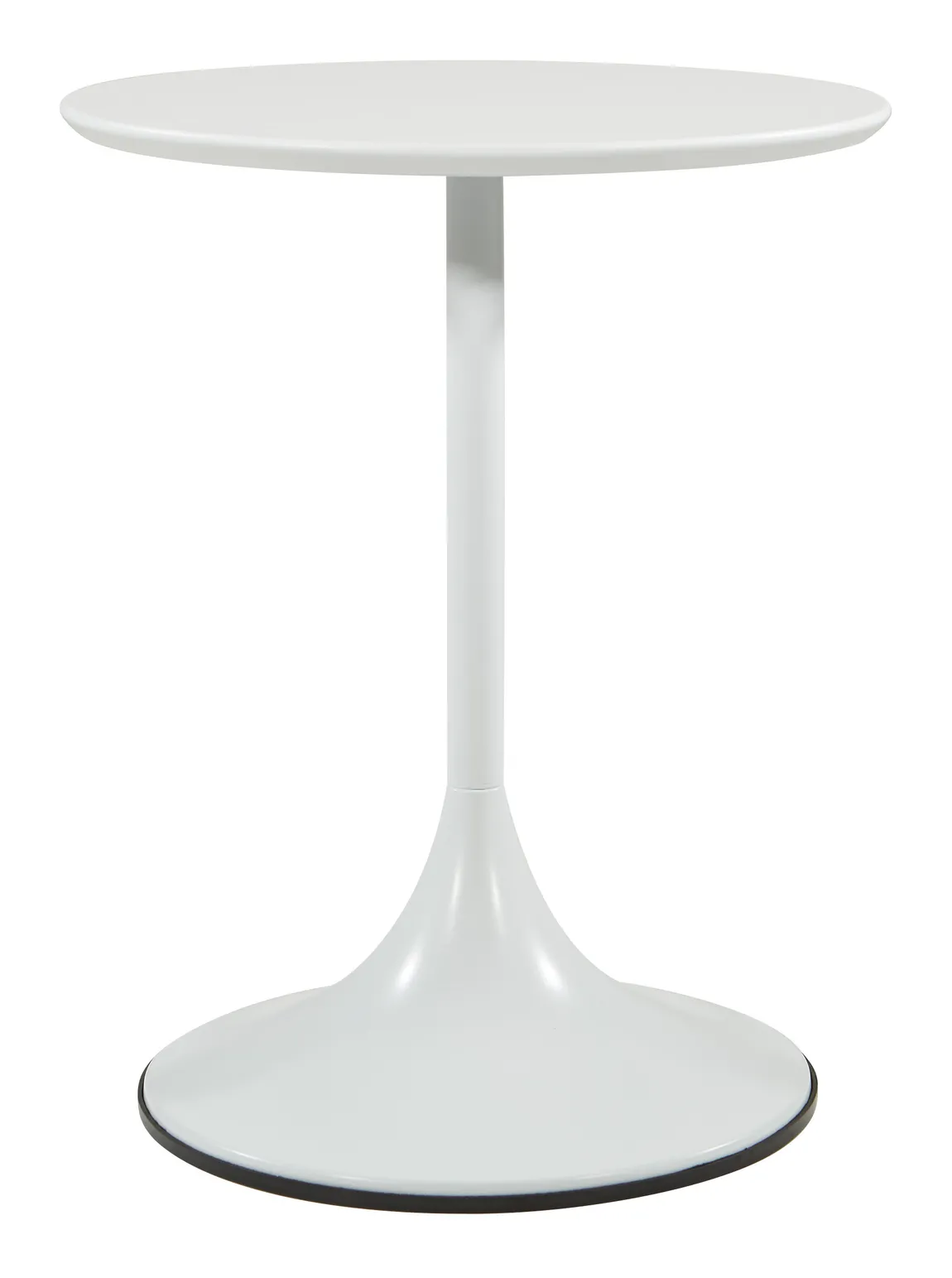 Modern Side Table with Metal Pedestal