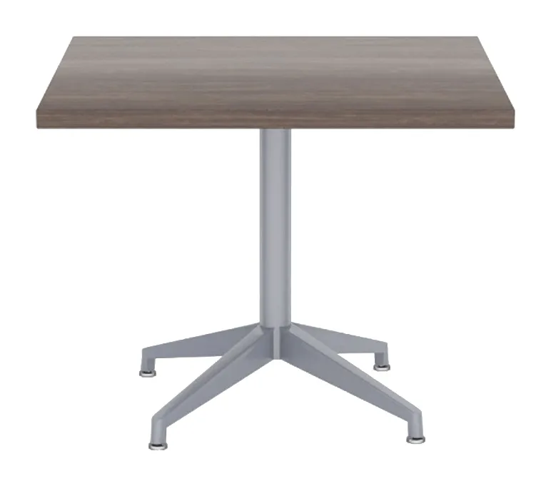 Square Table with Metal Base