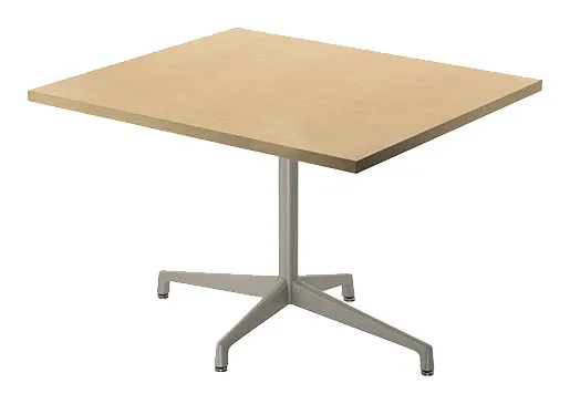 Square Table with Metal Base