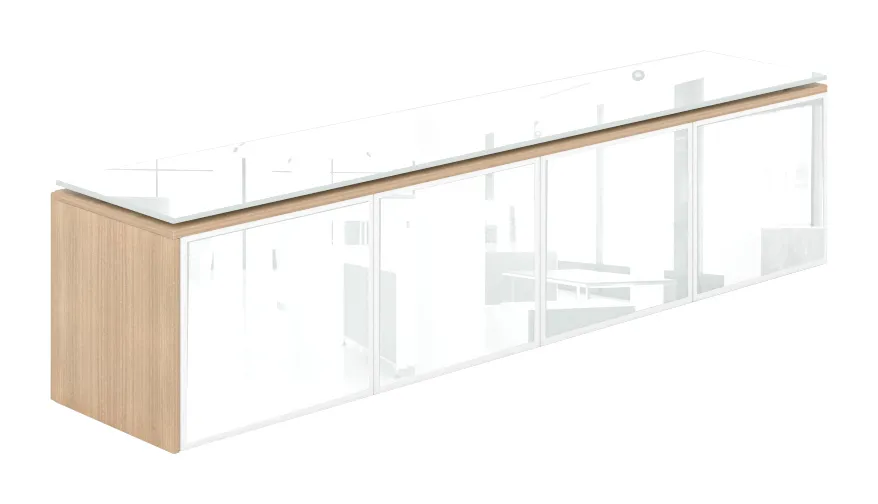 Wall Mounted Storage with Glass Doors