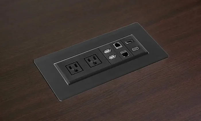 PLT-B Power Conference Table Power Outlet & Data Port Connectivity Box