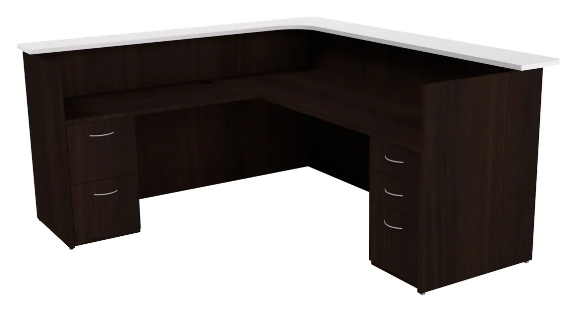 small l shaped reception desk with drawers 11