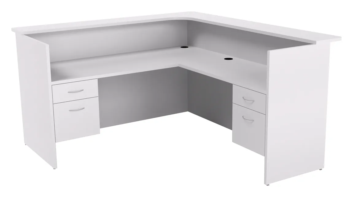 small l shape reception desk with drawers 12