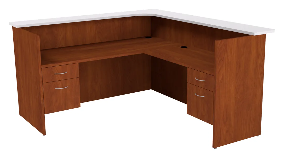 small l shape reception desk with drawers 12