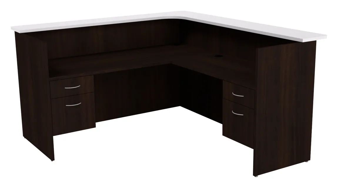 small l shape reception desk with drawers 12