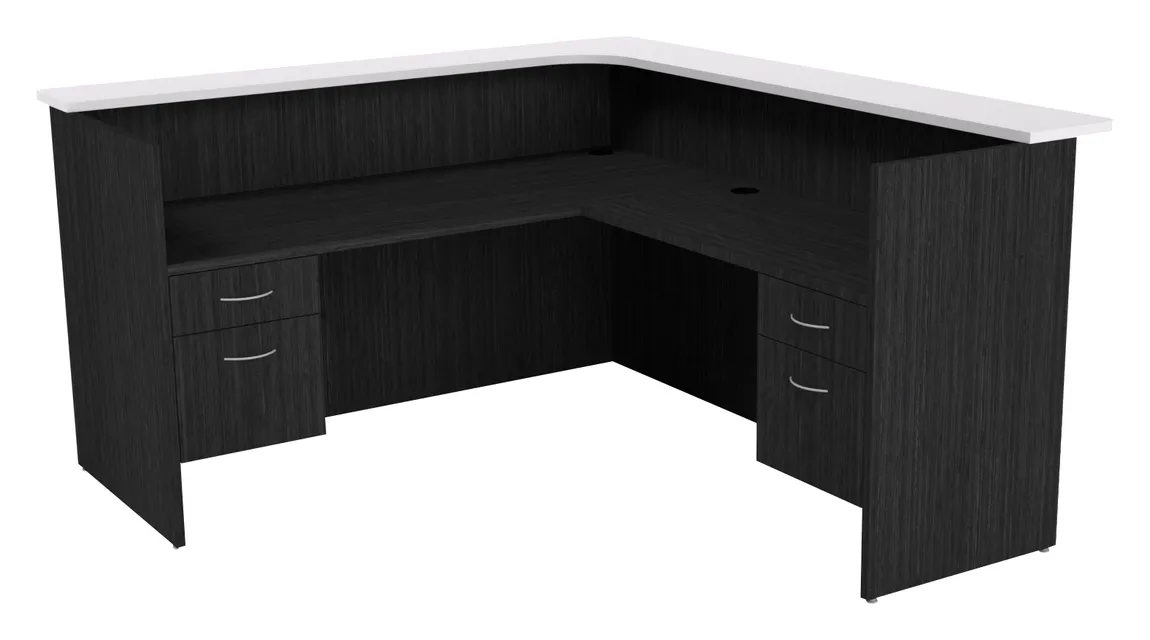 small l shape reception desk with drawers 12