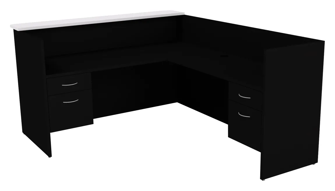 small l shaped reception desk with counter 12