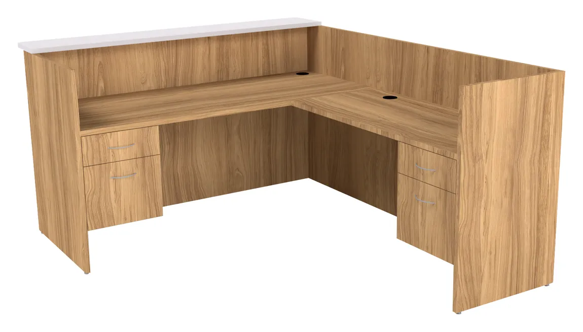 L Shaped Reception Desk with Counter