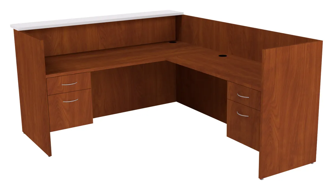 small l shaped reception desk with counter 12