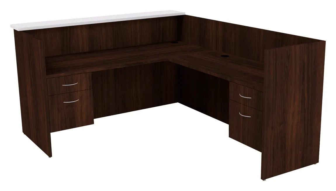 small l shaped reception desk with counter 11