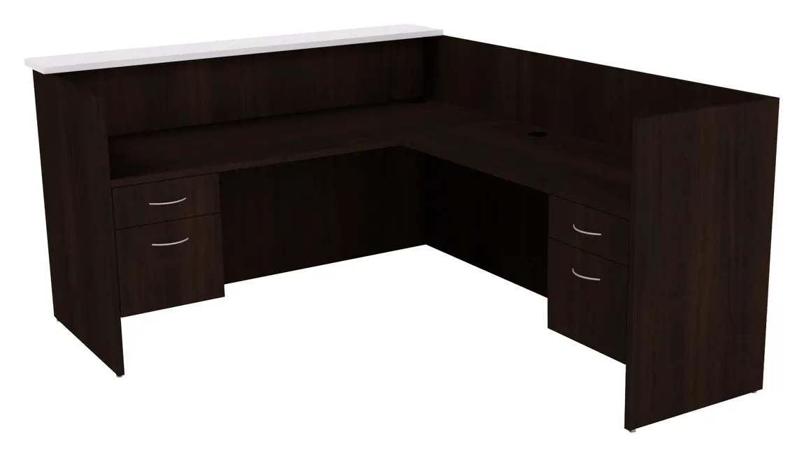 small l shaped reception desk with counter 12