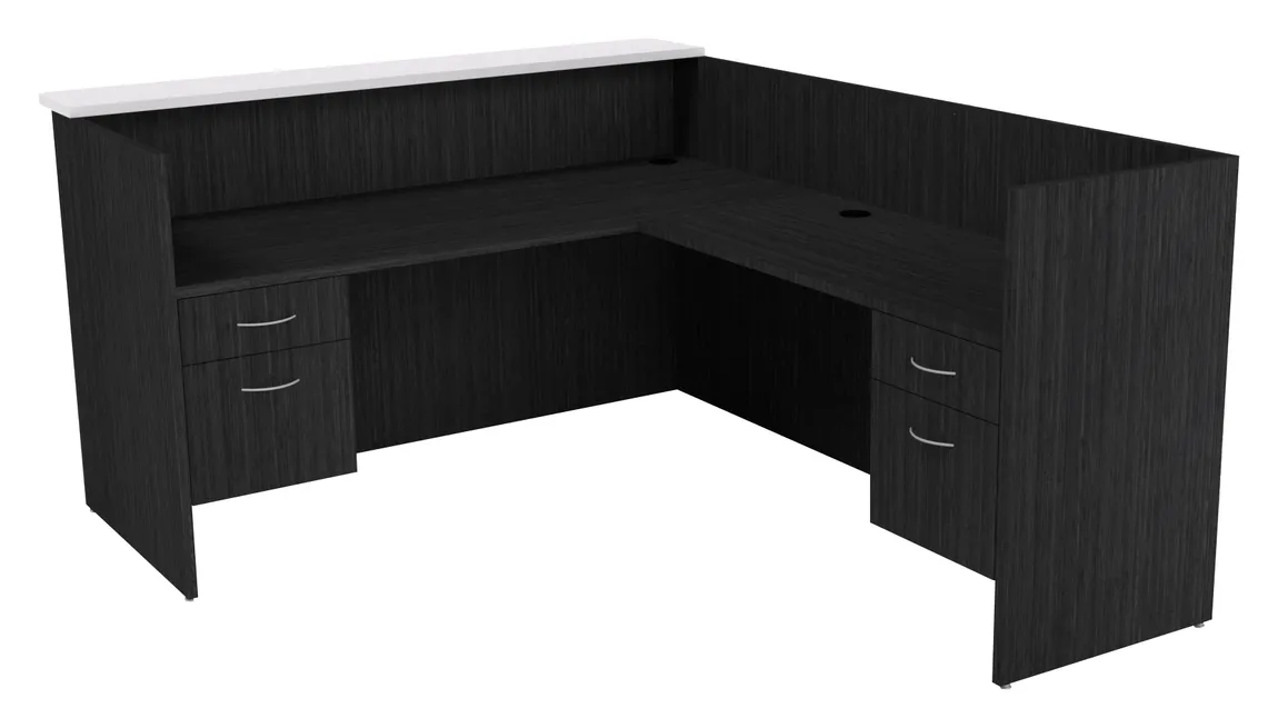small l shaped reception desk with counter 12