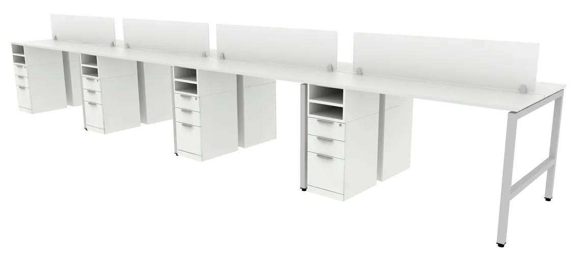 8 Person Standing Height Workstation