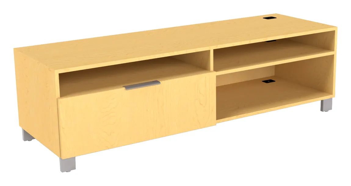 small credenza with open storage and file drawer 11