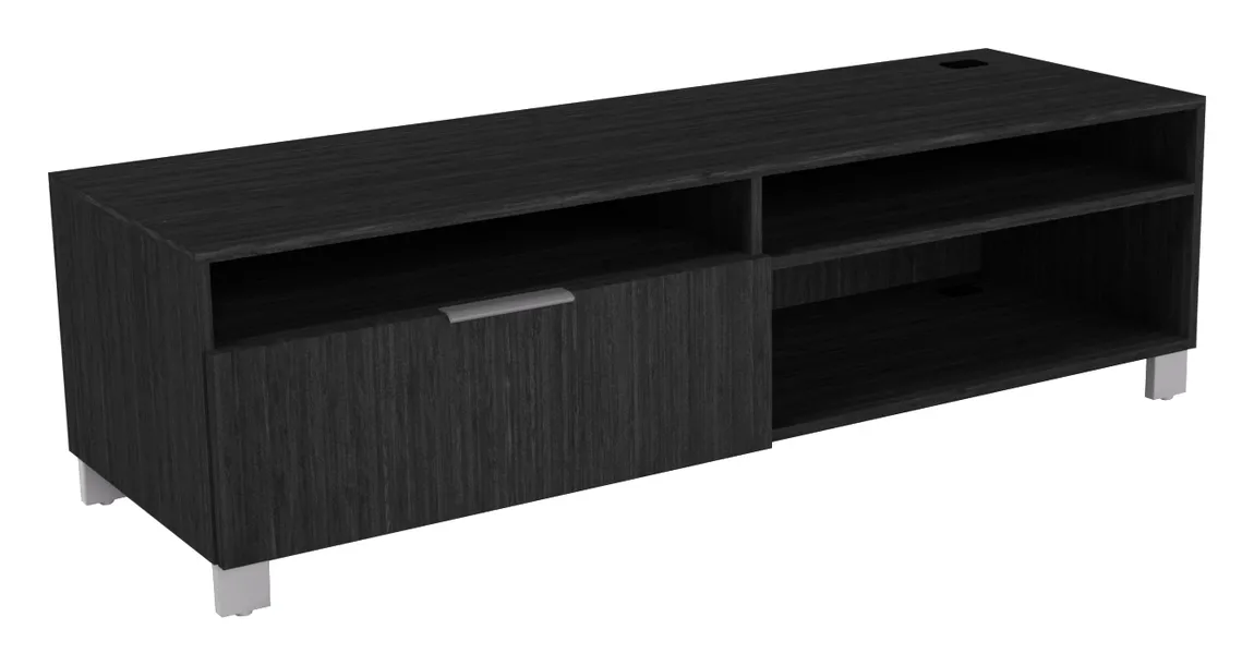 small credenza with open storage and file drawer 12