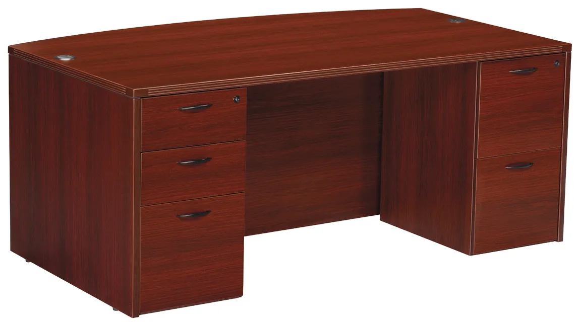 Bow Front Desk with Drawers