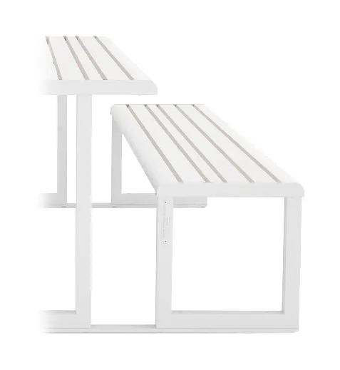Flat Backless Bench with Link to Table