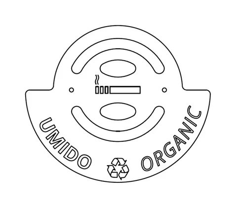 Ashtray with Label - Aluminum
