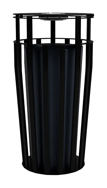 Outdoor Trash Can with Ashtray